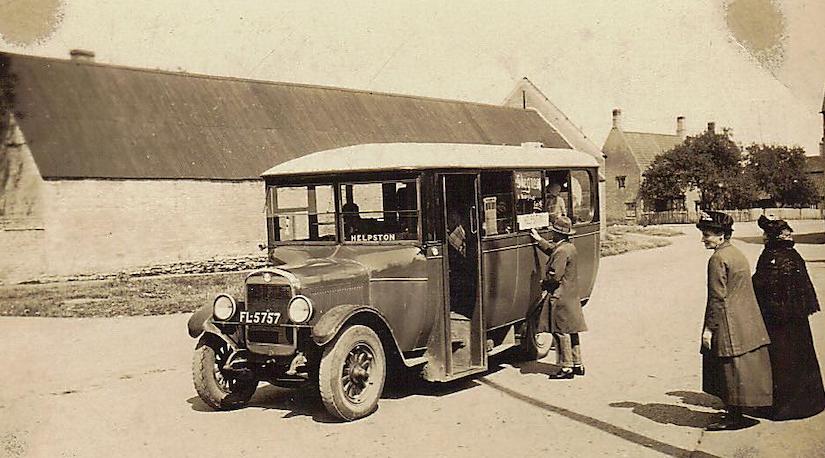Our service bus in Helpston, 1920s