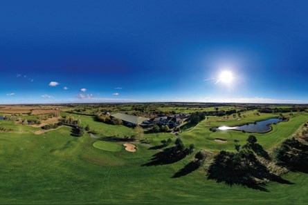 Ariel resort view, in the Essex countryside
